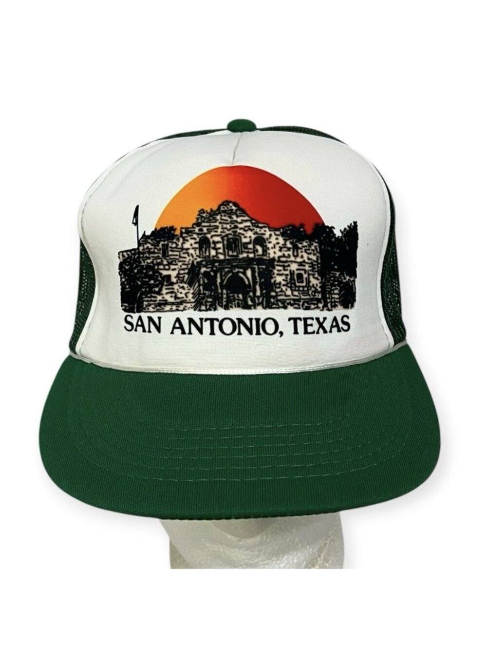 VTG 1980s San Antonio Texas Alamo Trucker Hat Snapback Mesh Tourist Souvenir Cap